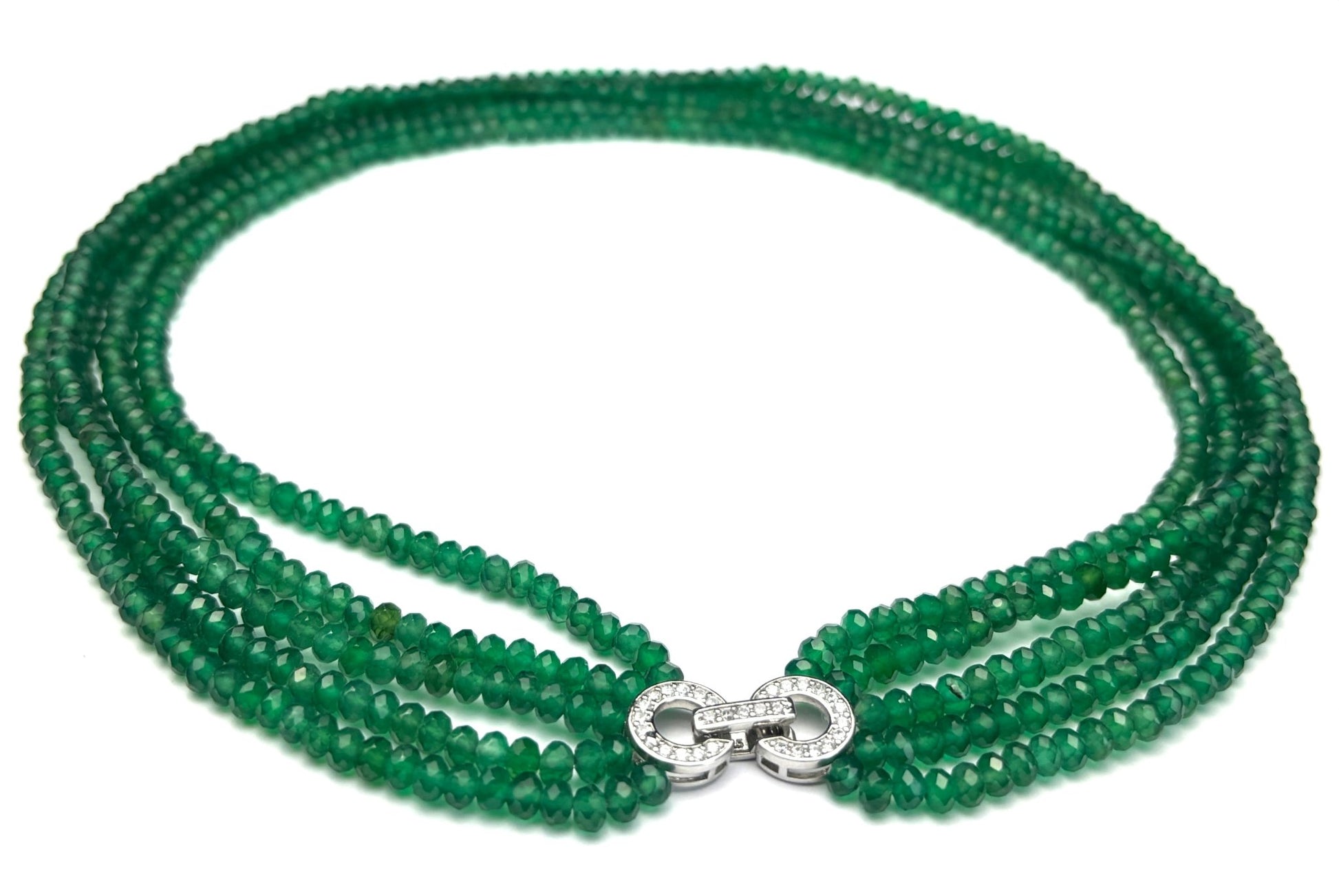 Halskette Mondstein, Jade oder Florit - GRAYSS FASHION