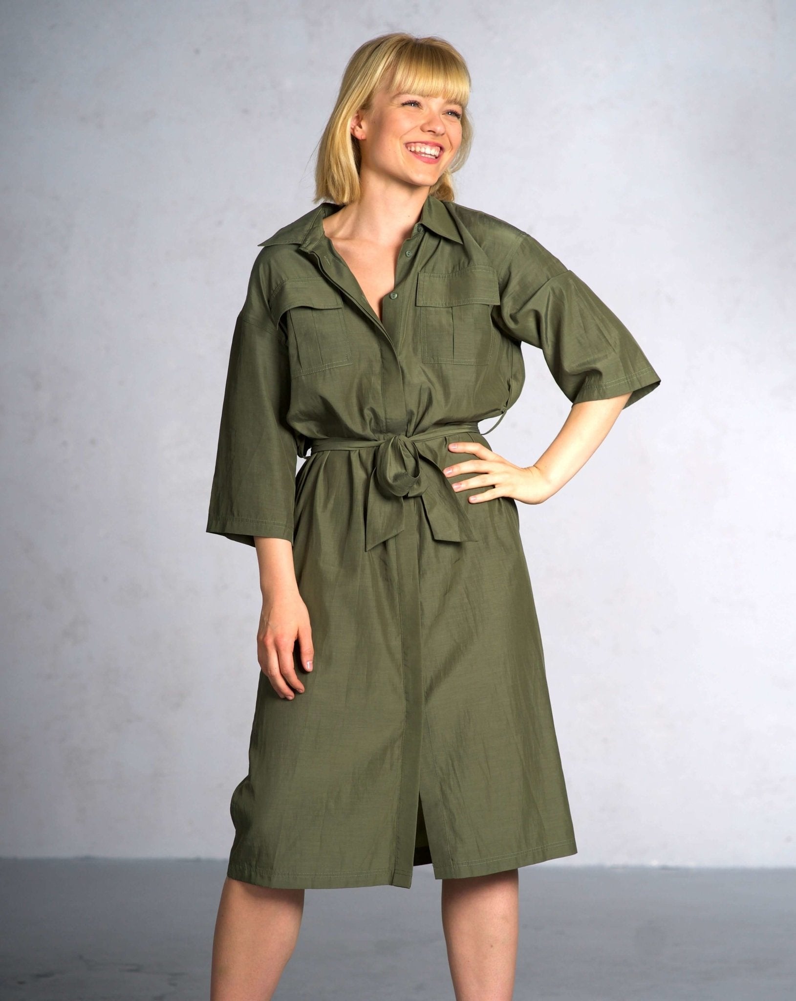 NORR Hemdkleid khaki - GRAYSS FASHION